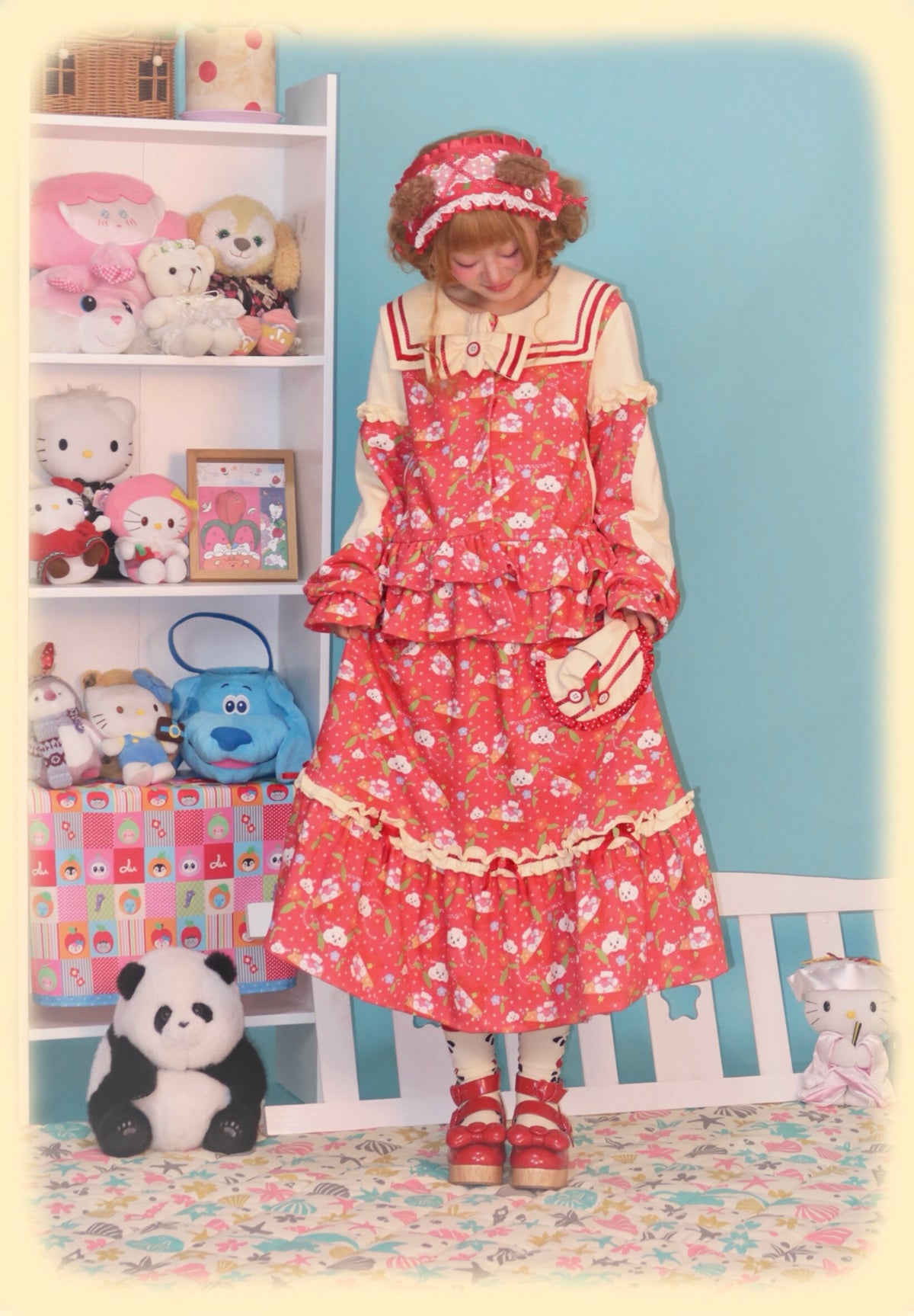 Dessert Tea Lolita Original Printed Sweatshirt & Skirt Set