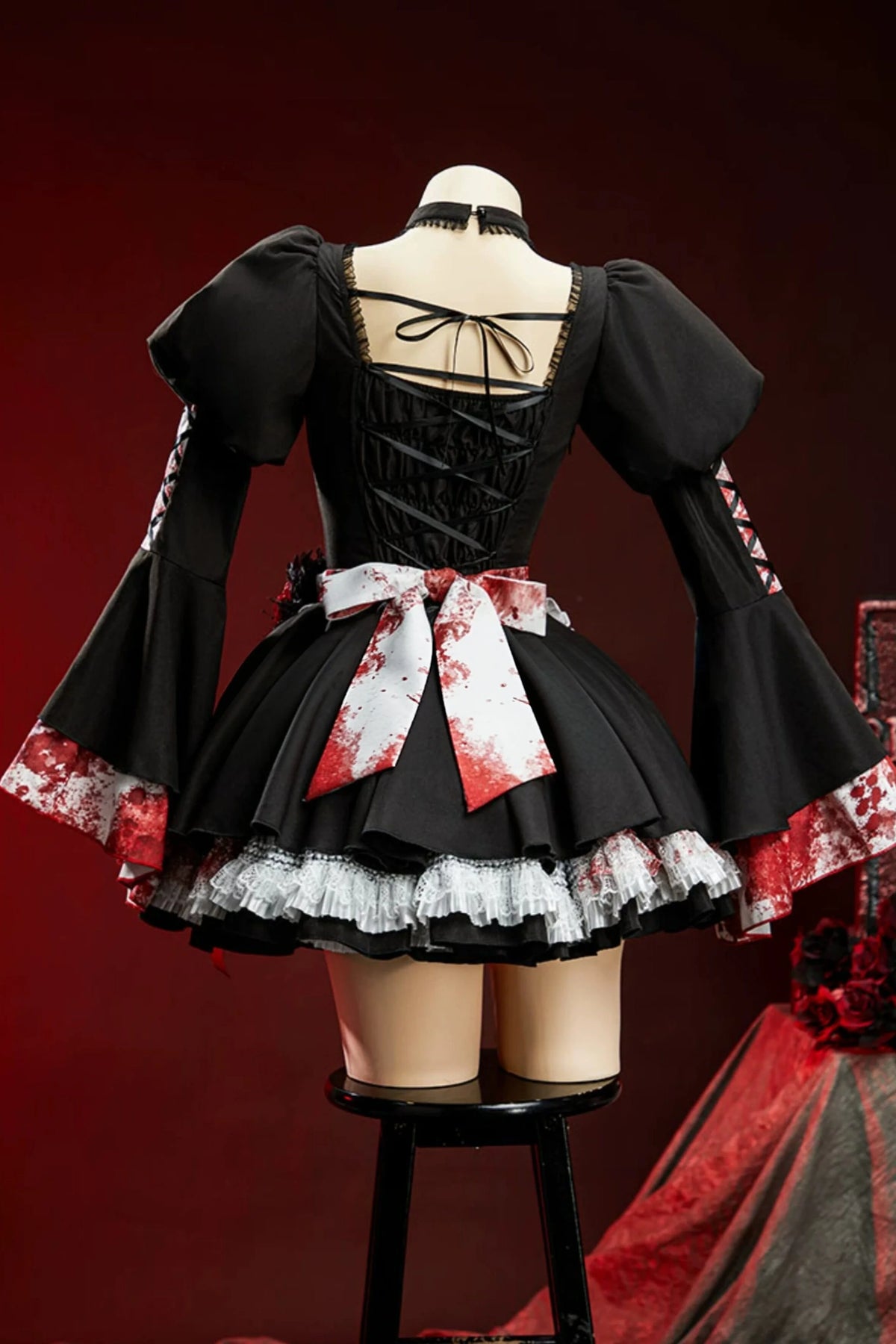 Rebellious Maid Gothic Halloween Maid Dress Cosplay Costume