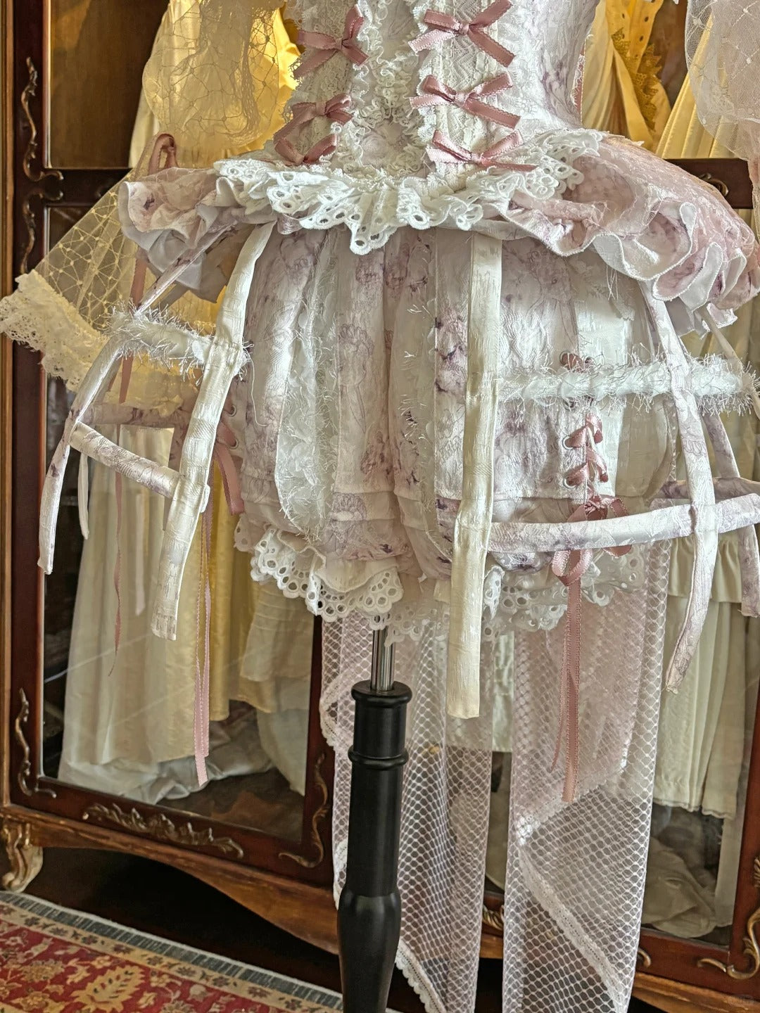 Castle Bunny Lolita Vintage Doll‑Like Two‑Piece Pink Set