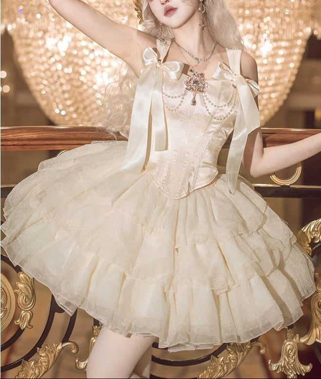 Lolita Elegant Birthday Ballet Style Corset Dress LC1005