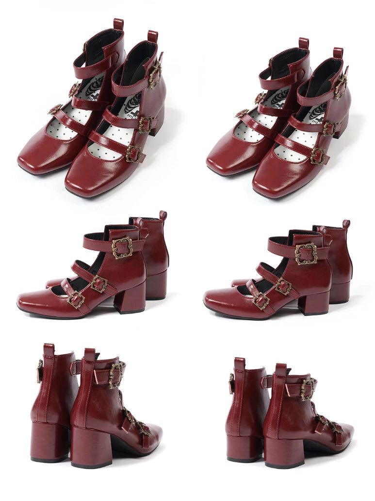 Prayer Poem Original Elegant Lolita Mary Jane High Heel Shoes