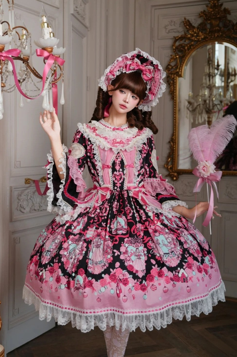 Nutcracker x Barbie Collab Original Lolita Elegant Printed OP Dress