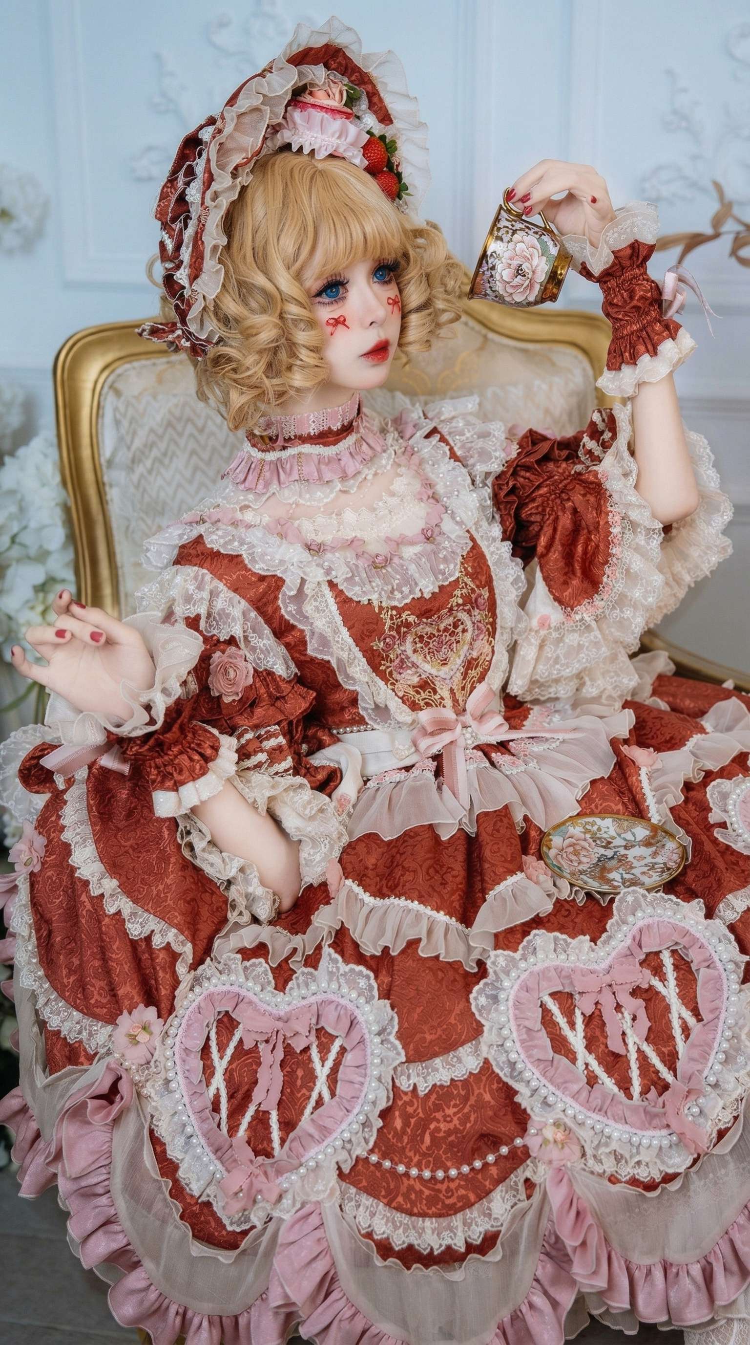 Moonlit Rose Vintage Cake Lolita OP Dress