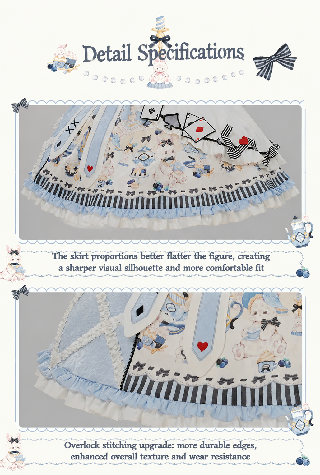 Alice Tea Party 2.0 Original Fairy Tale Style Lolita Black & Red OP Dress Set