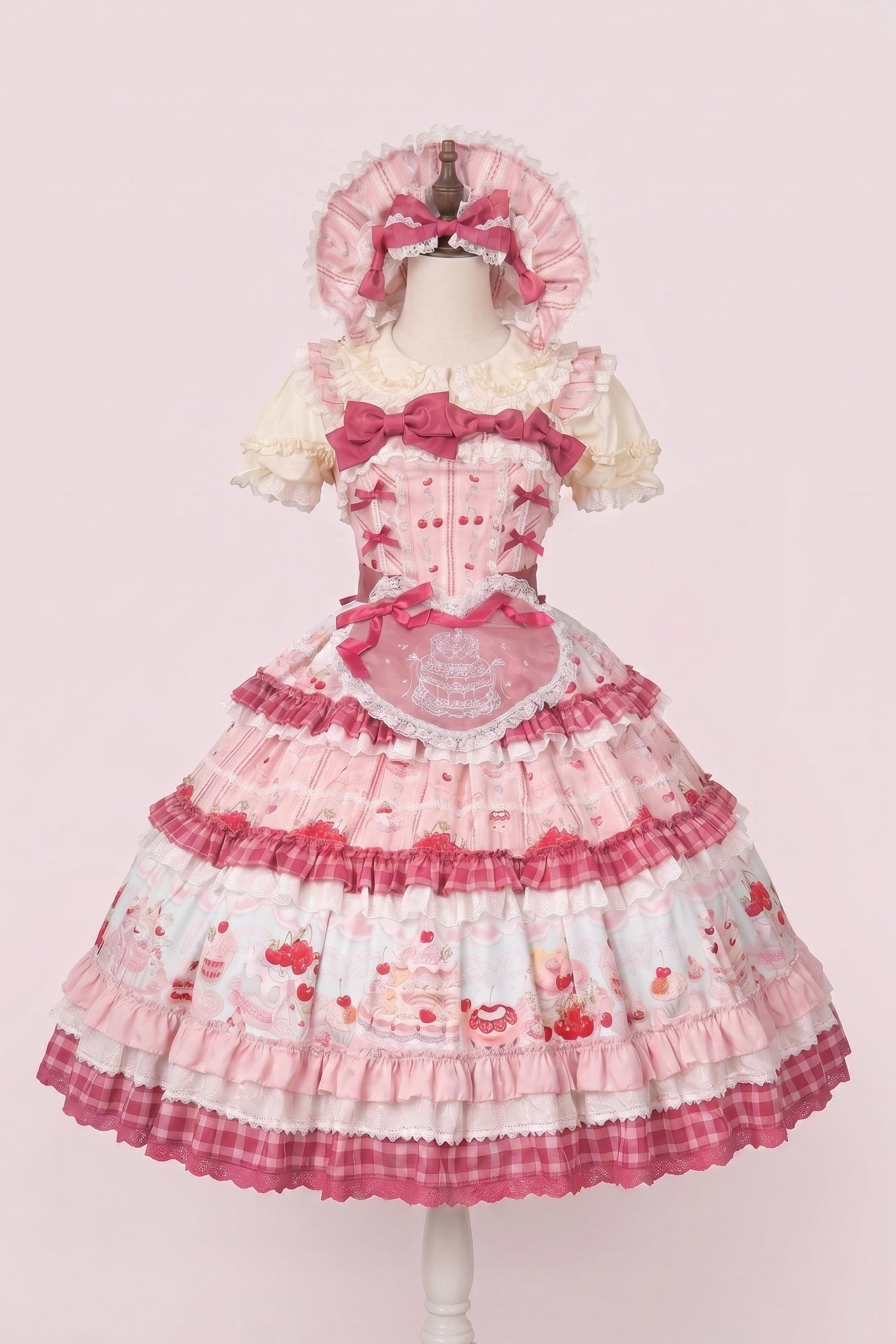 Cherry Cake Lolita Sweet Pink JSK Dress