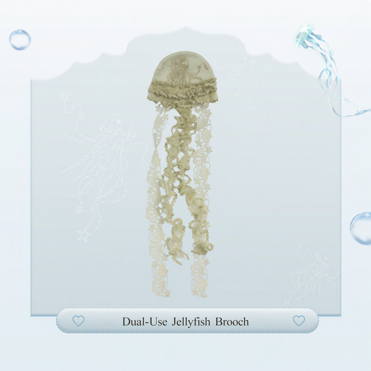 Colored Glaze Jellyfish Lolita Embroidered OP Dress