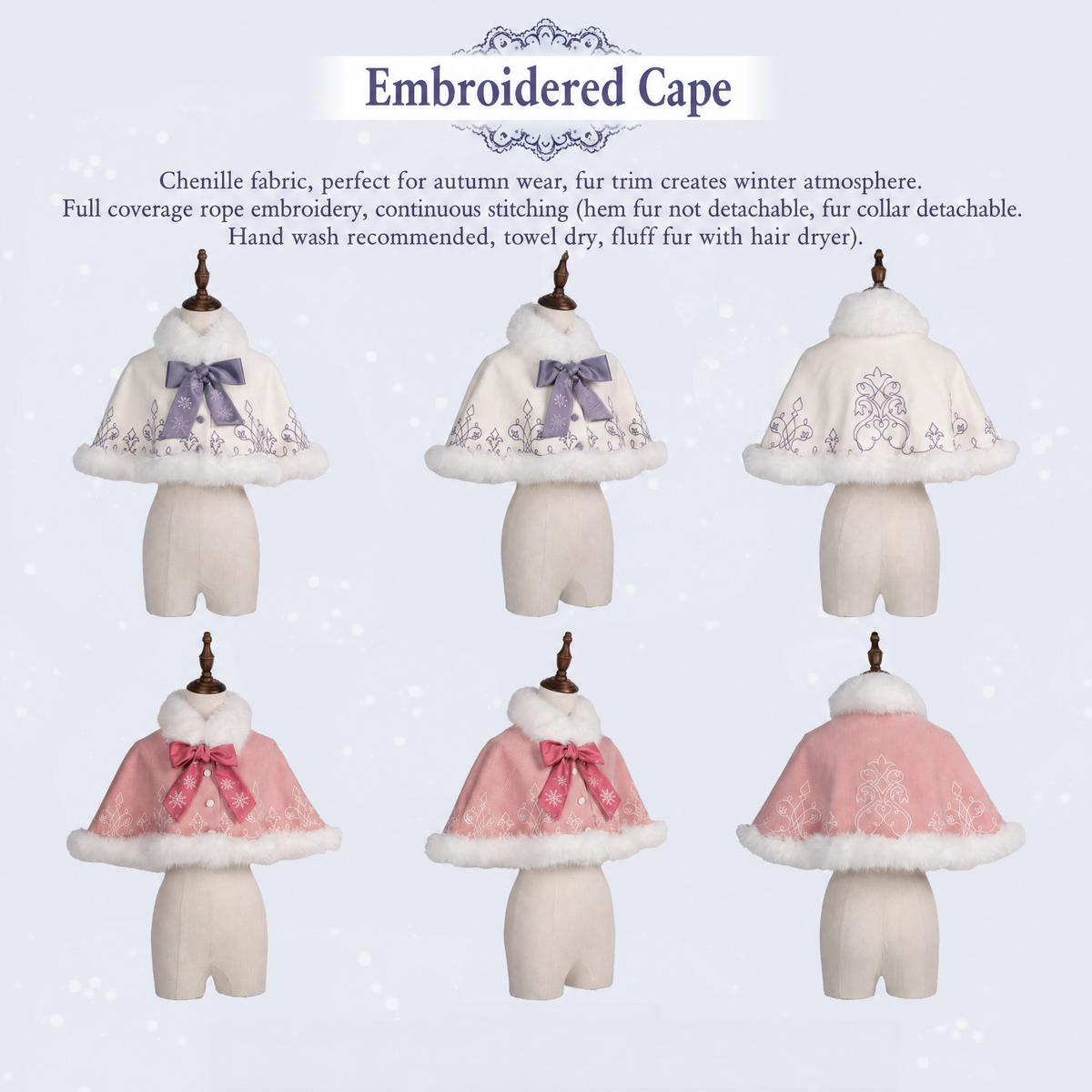 Arrive At The Land Of Snow Christmas Tulle Embroidery Lolita OP Dress