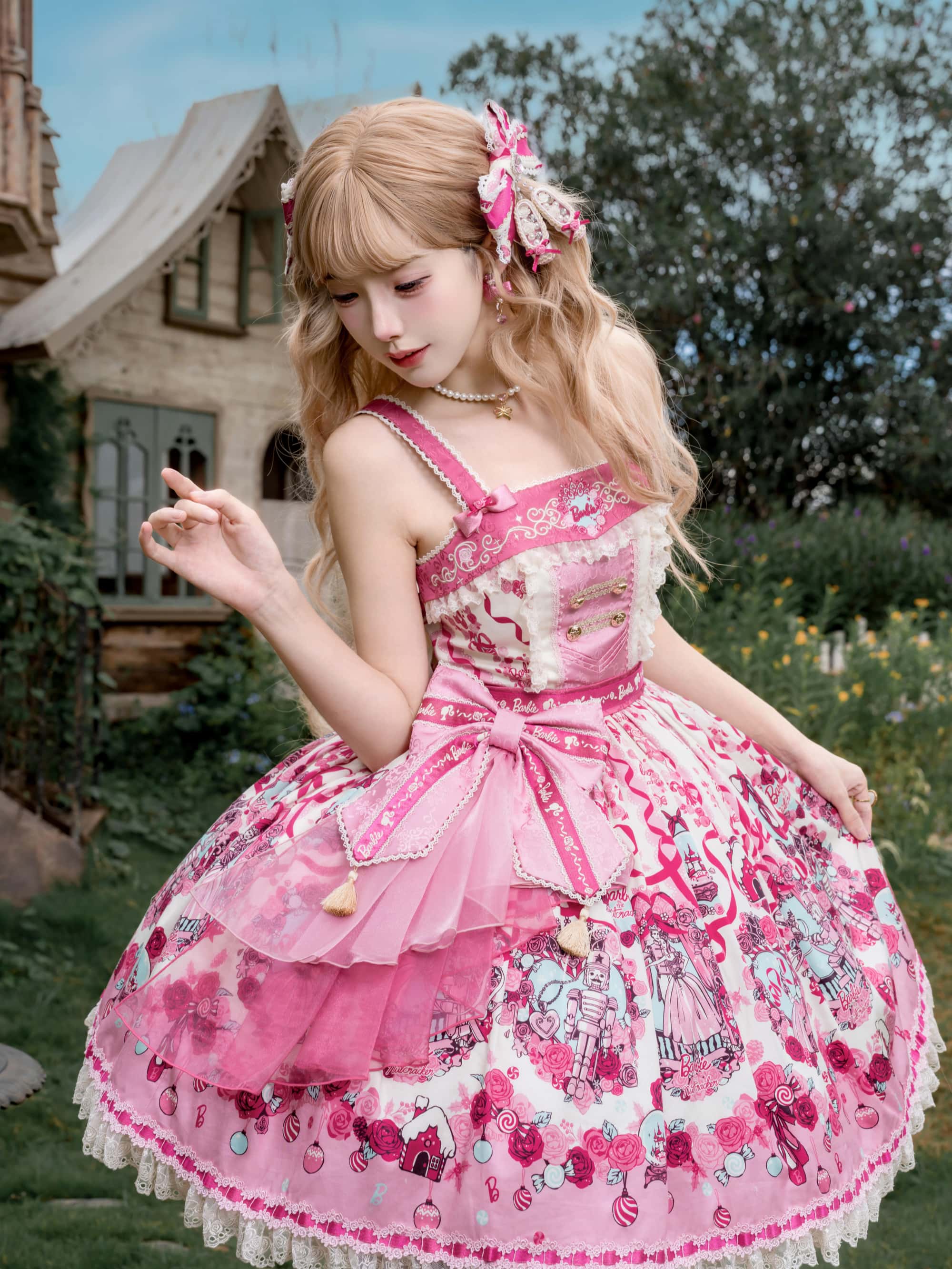 Nutcracker x Barbie Collab Original Lolita Elegant Embroidered JSK Dress