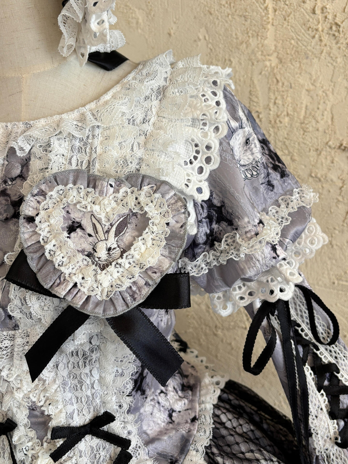 Castle Bunny Lolita Vintage Doll‑Like Two‑Piece Black Set