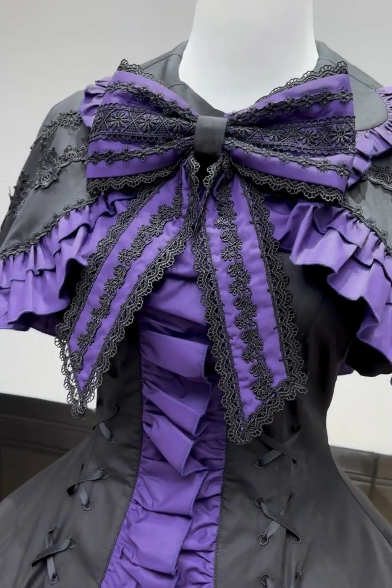 Dark Gothic Doll Twin Stars Lolita Purple OP Dress