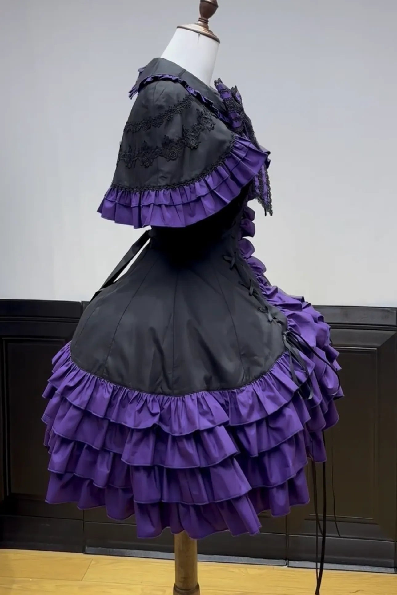 Dark Gothic Doll Twin Stars Lolita Purple OP Dress