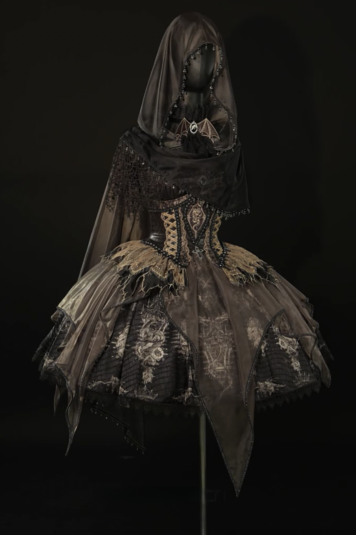 Dragon Bone Gothic Lolita Wasteland Tone JSK Dress