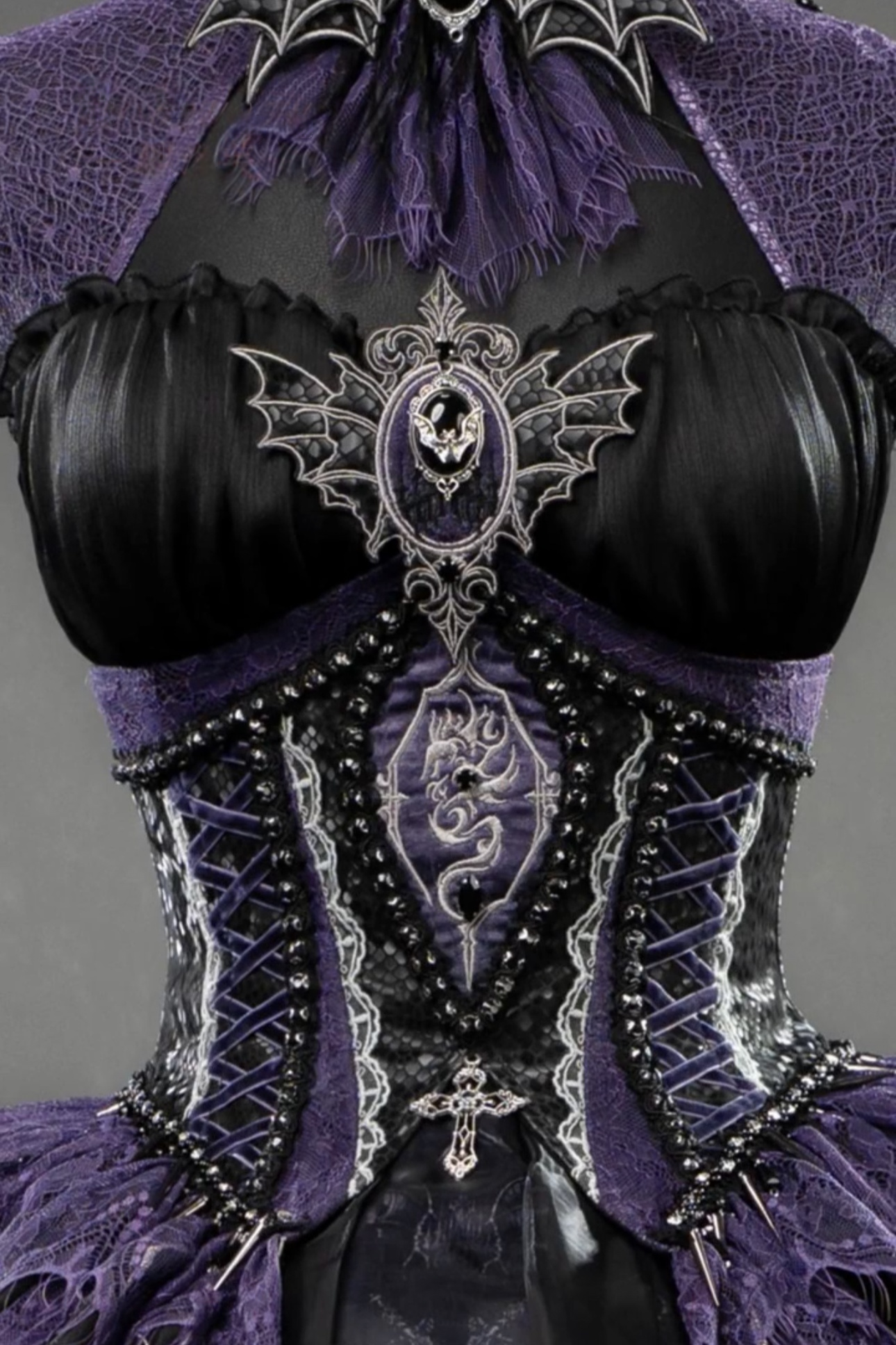 Dragon Bone Gothic Lolita Purple Purple JSK Dress