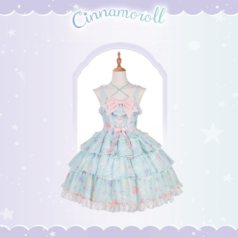 Cinnamoroll Ocean Theme Collaboration Series Lolita Green JSK & OP Set