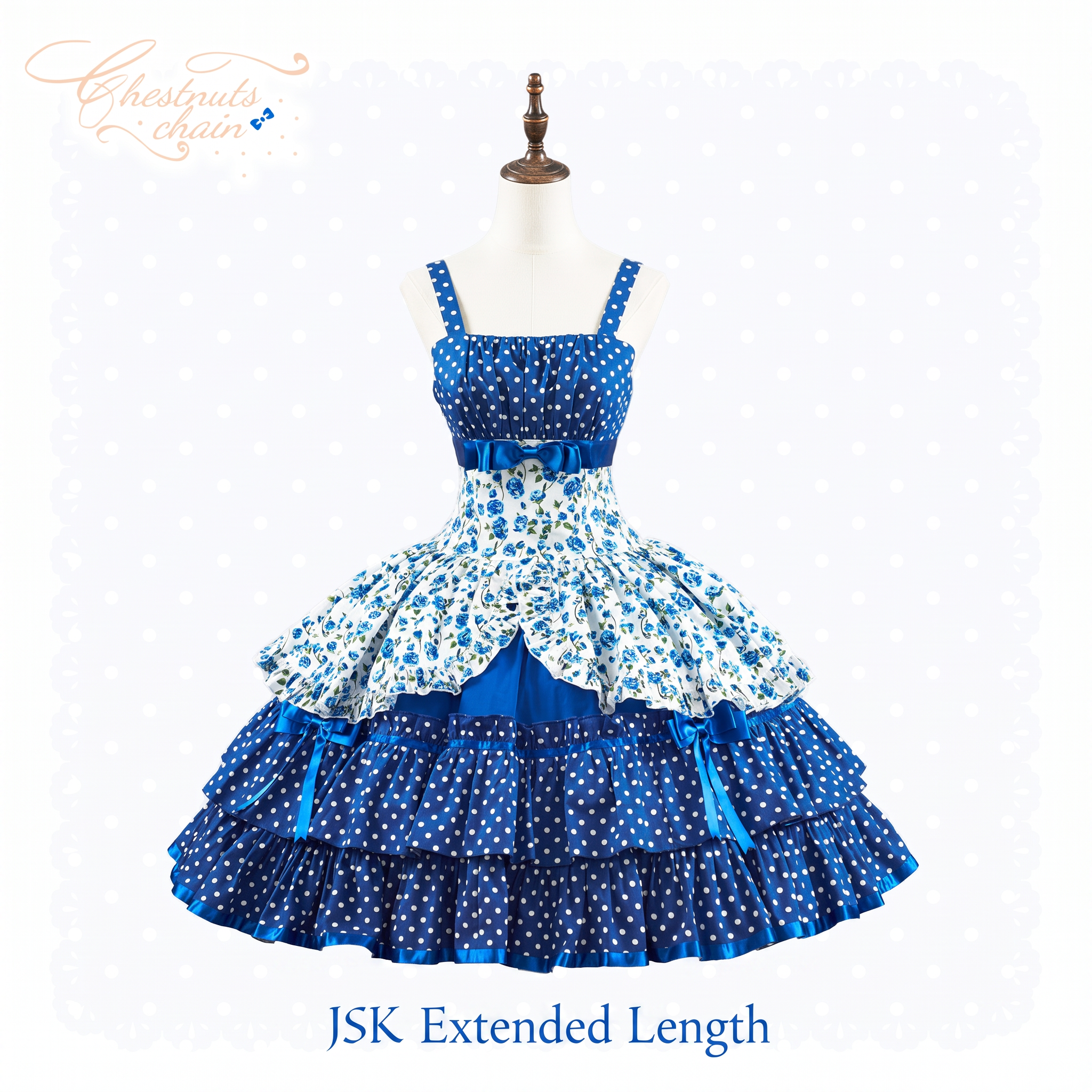 Li Bobo Vintage Polka‑dot Lolita JSK & Blouse Set