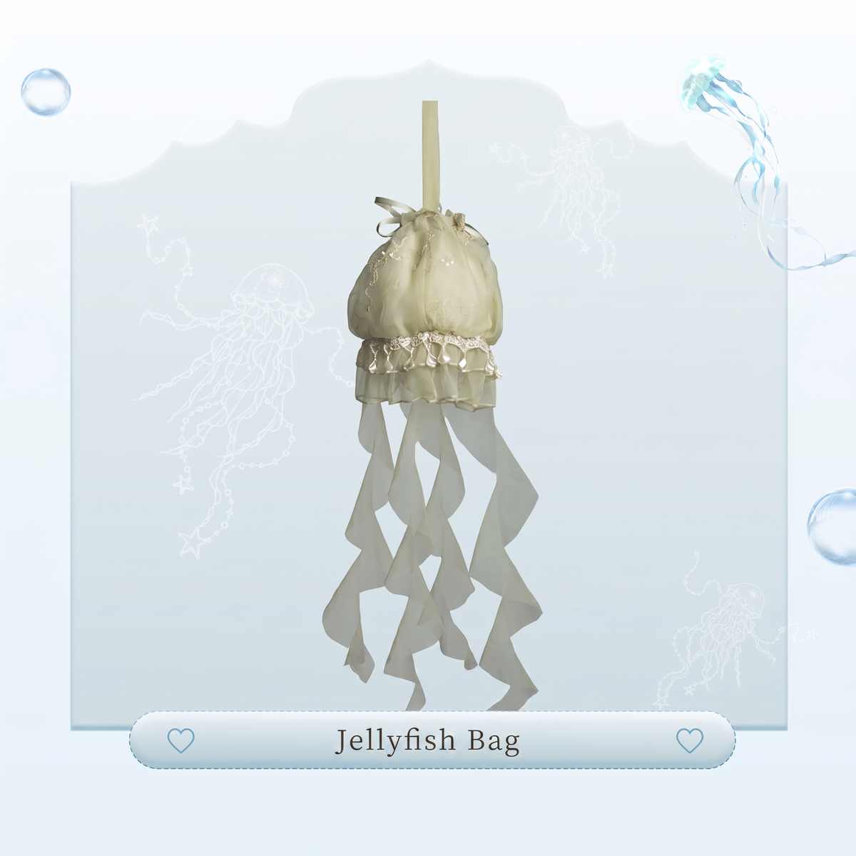 Colored Glaze Jellyfish Lolita Embroidered OP Dress