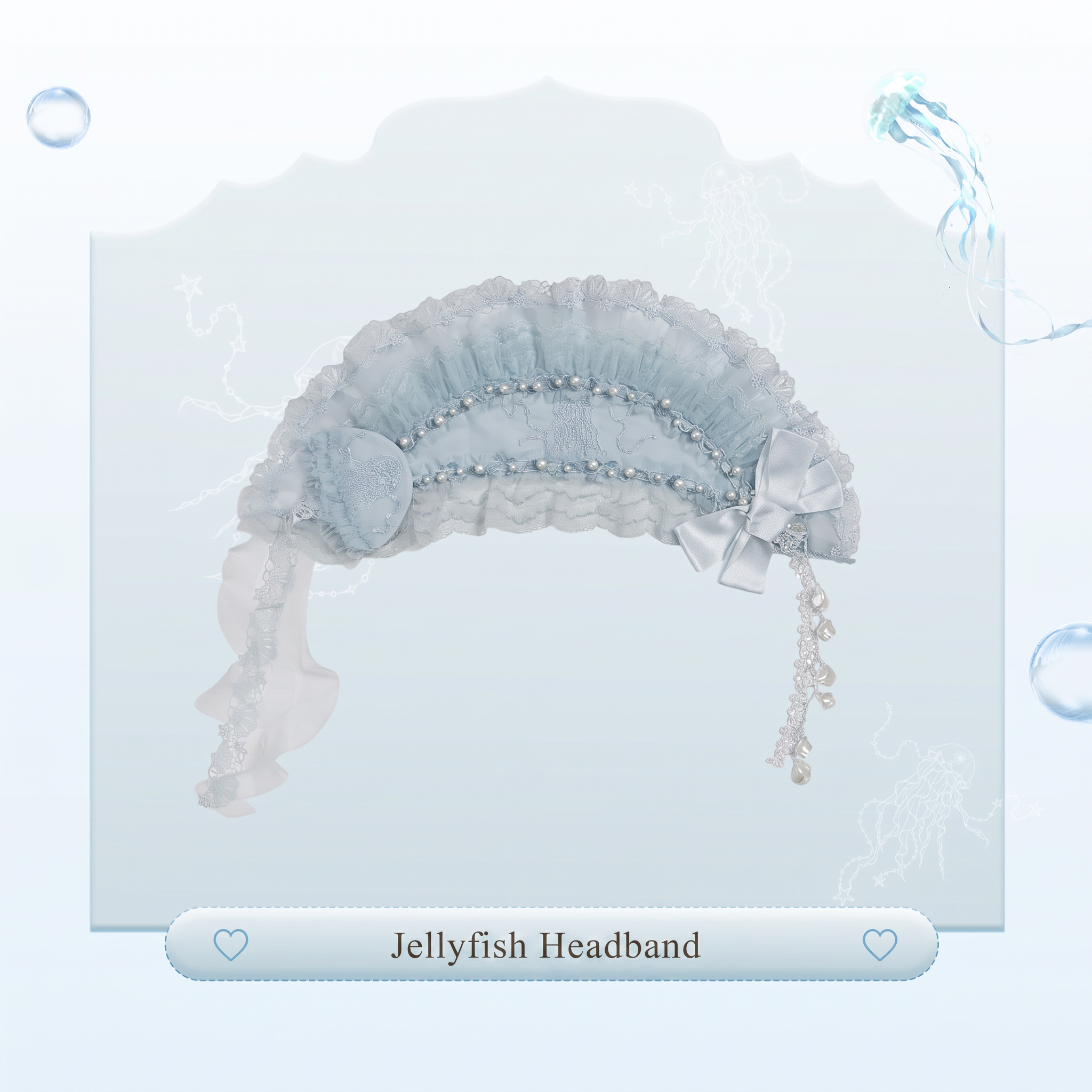 Colored Glaze Jellyfish Lolita Embroidered OP Dress