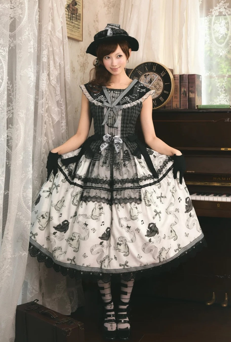 Meow Aria Original Lolita Sailor Collar Embroidery JSK Dress