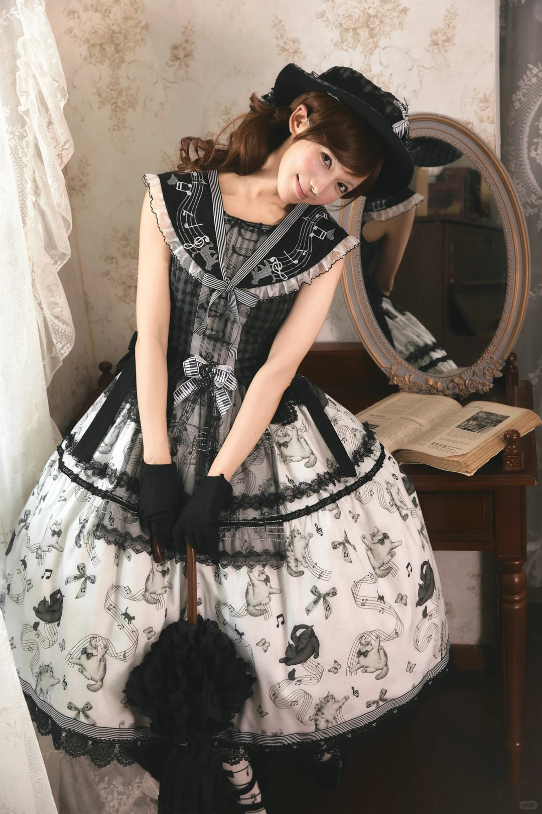 Meow Aria Original Lolita Sailor Collar Embroidery JSK Dress