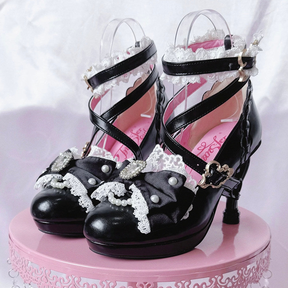 Heisei Yukihime Japanese Unique Heel Lolita Pumps
