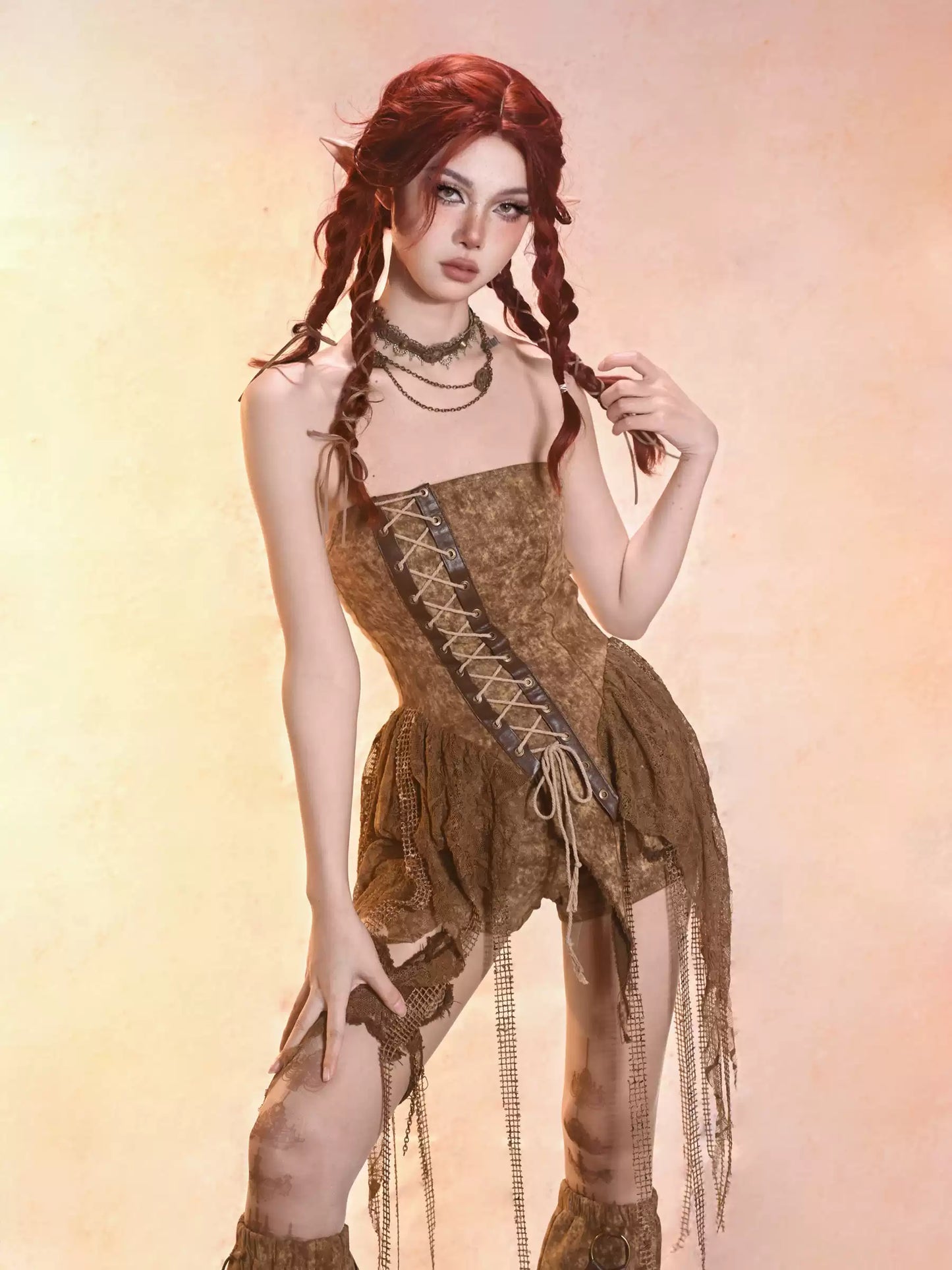 Retro Post-Apocalyptic Y2K Denim Set LE1014