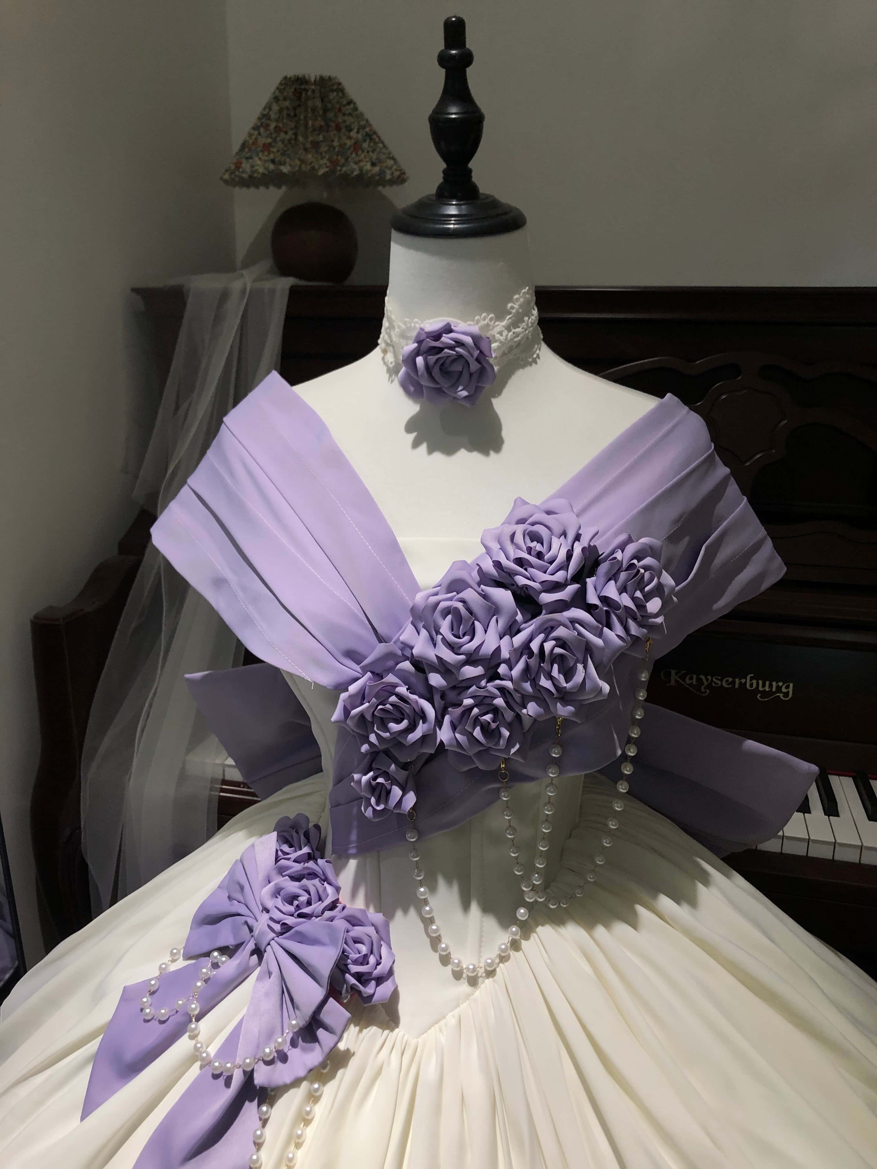 Treasure Chest Rose Lolita Purple Dress