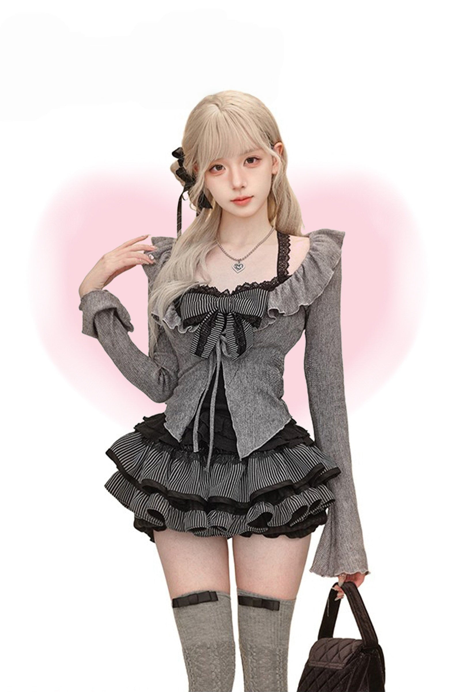 Twilight Song Collection Soft Gothic Cami Cardigan & Skirt Set