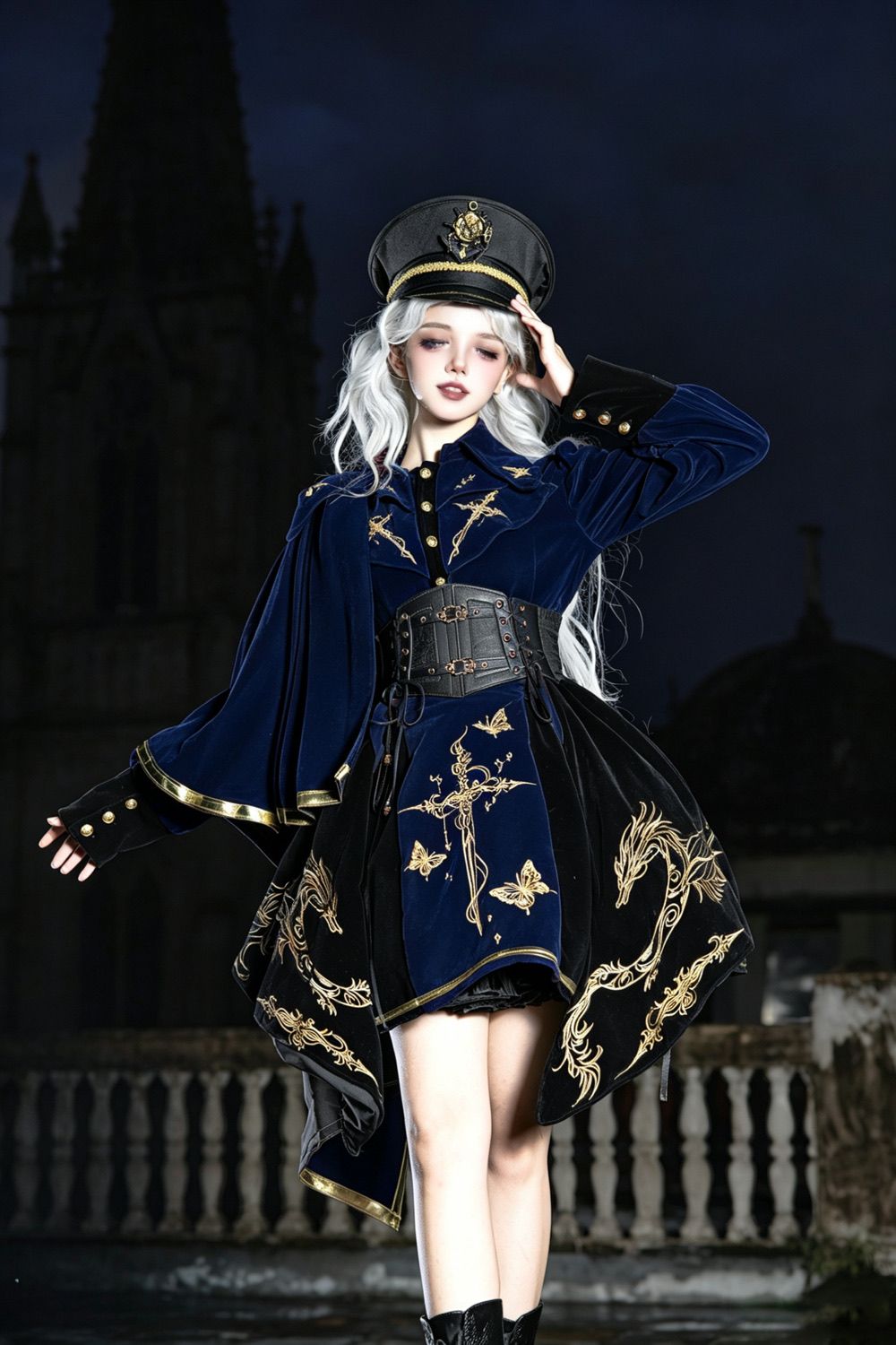 Crown of Wandering Dragon Lolita Original Designed Military Set