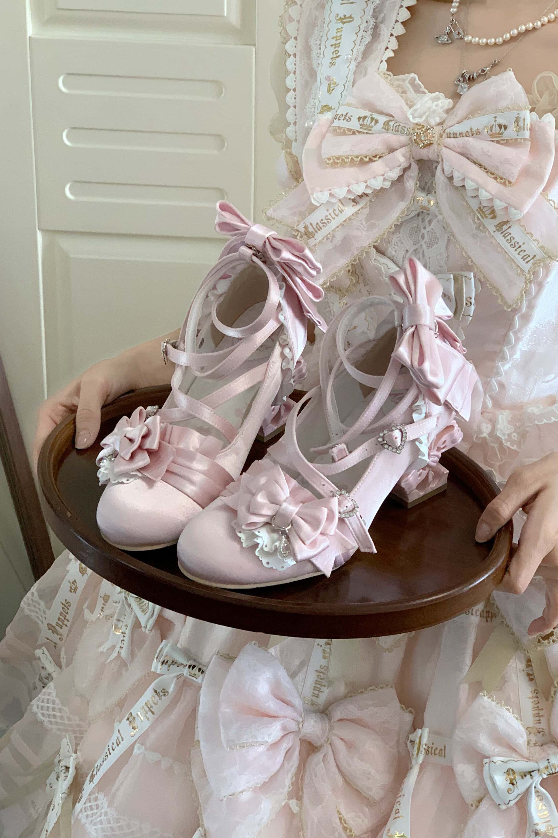Knots Lolita Ballet Style Bridal Heels