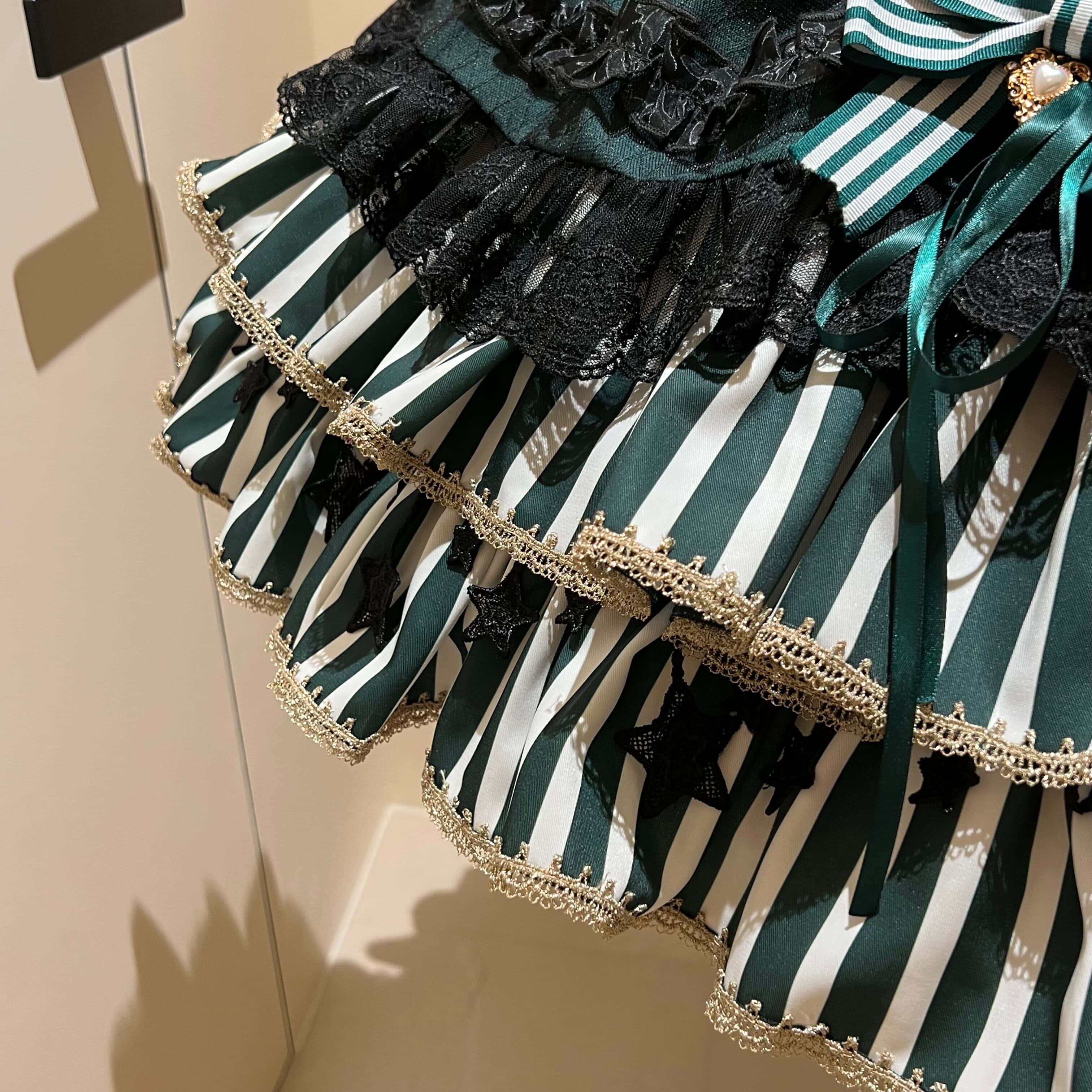 Star Track Academy Lolita Gothic Green Dress Set