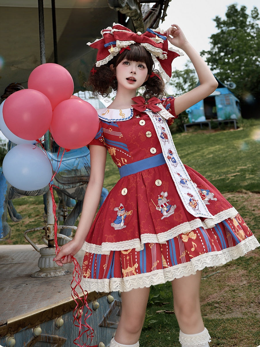 Rabbit Orchestra Lolita Embroidered Cute OP / JSK Dress