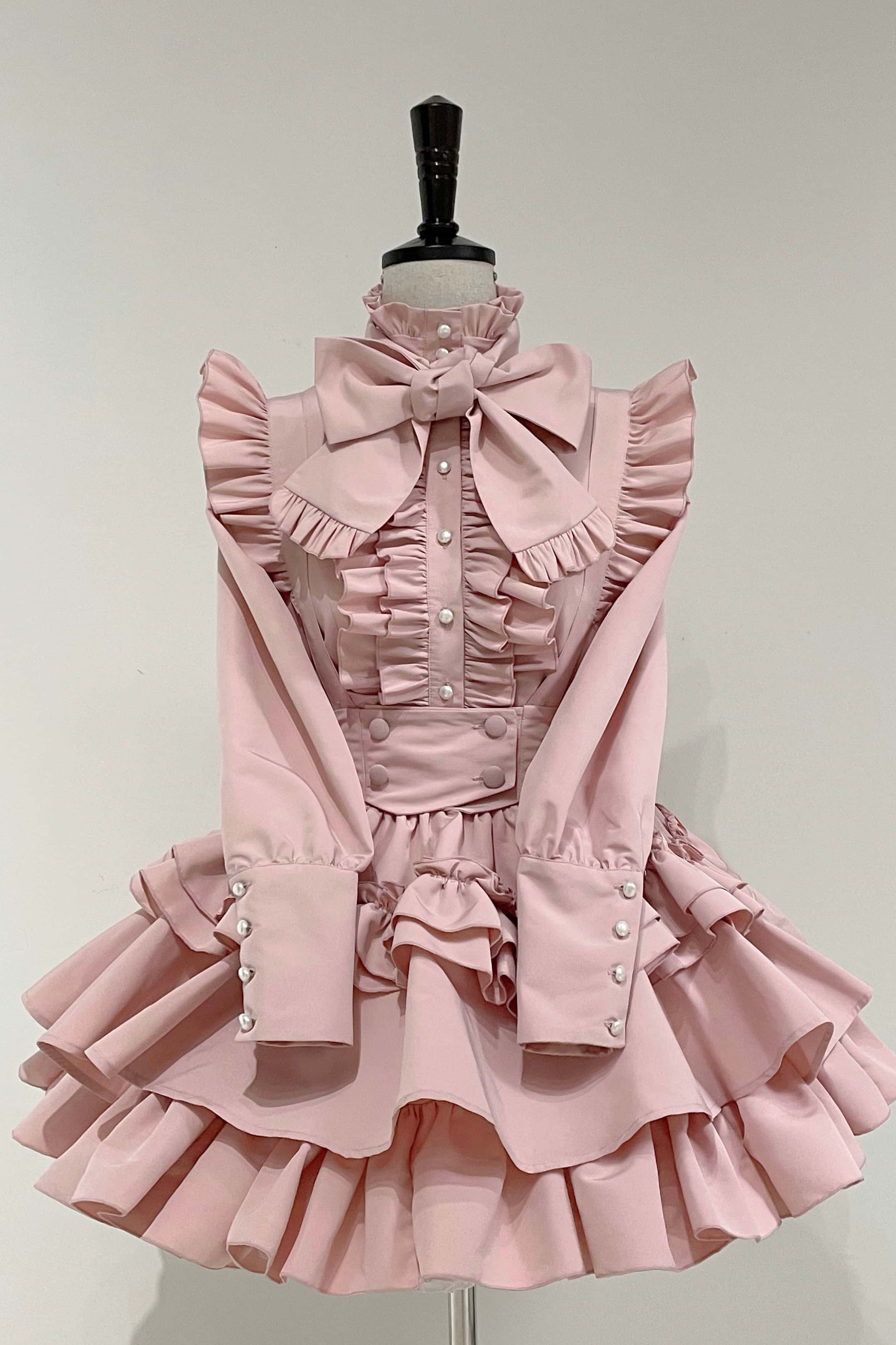 Doll Gift Box Gothic Lolita Pink Shirt & Skirt Set