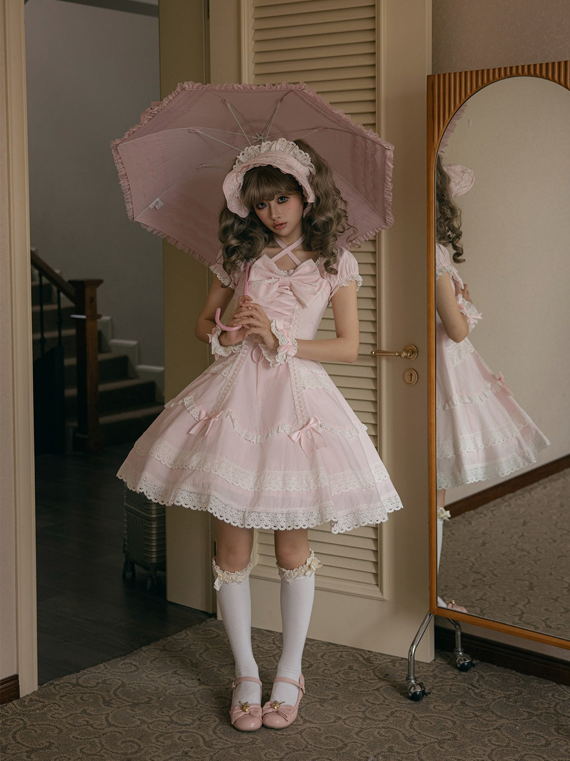 Showa Sweetheart Vintage Japanese‑Style Lolita OP Dress