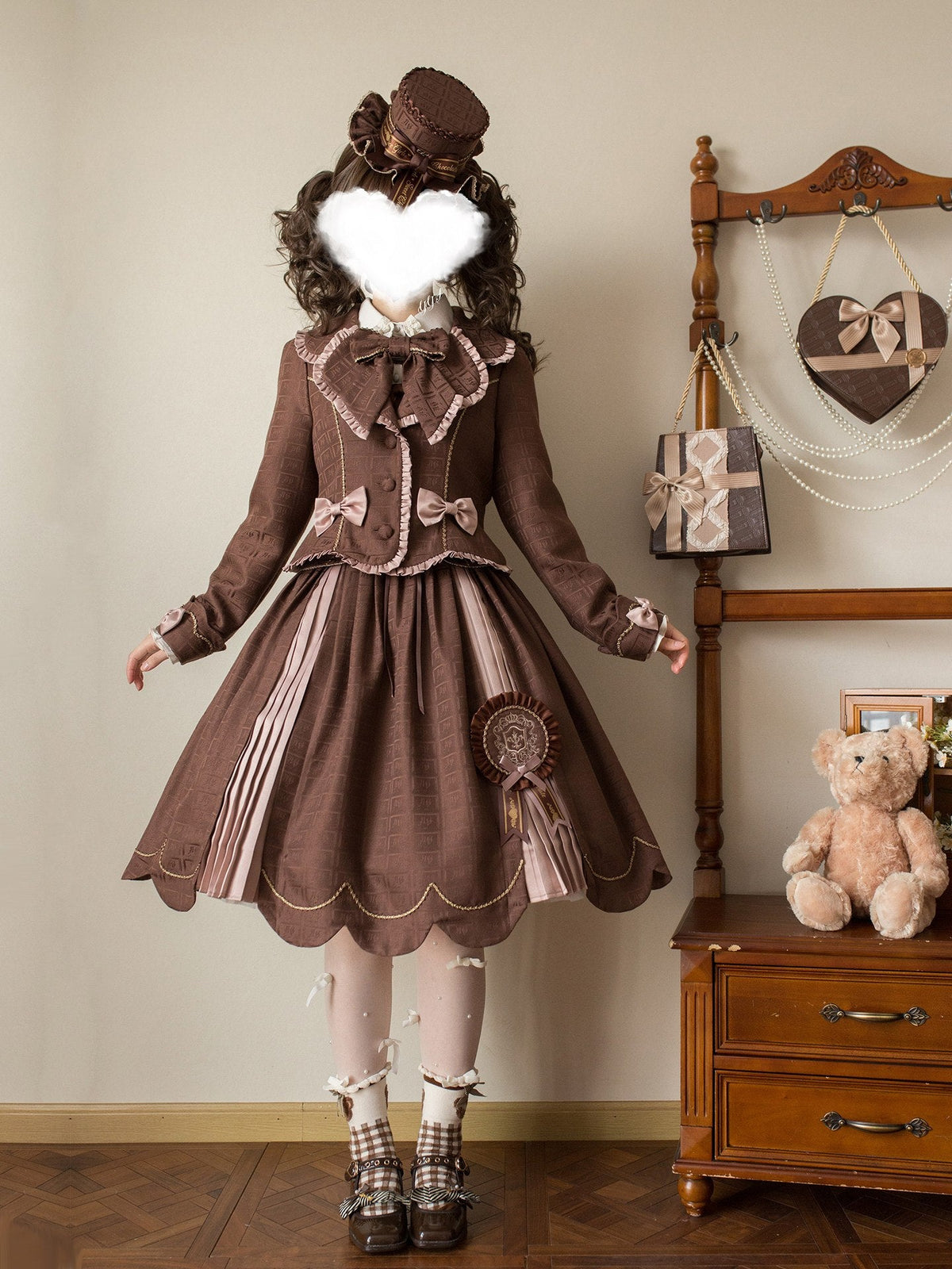 Bear Cocoa JSK Lolita Brown Dress