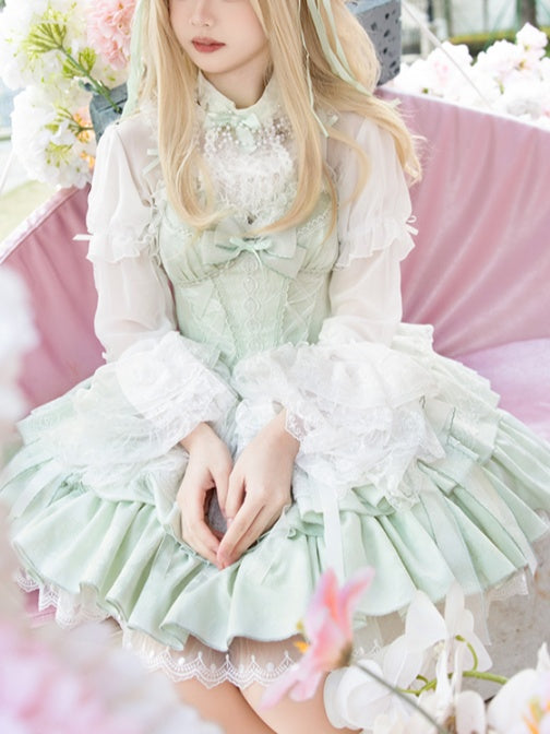 Lolita Elegant Embroidered Lace JSK Dress LC1004