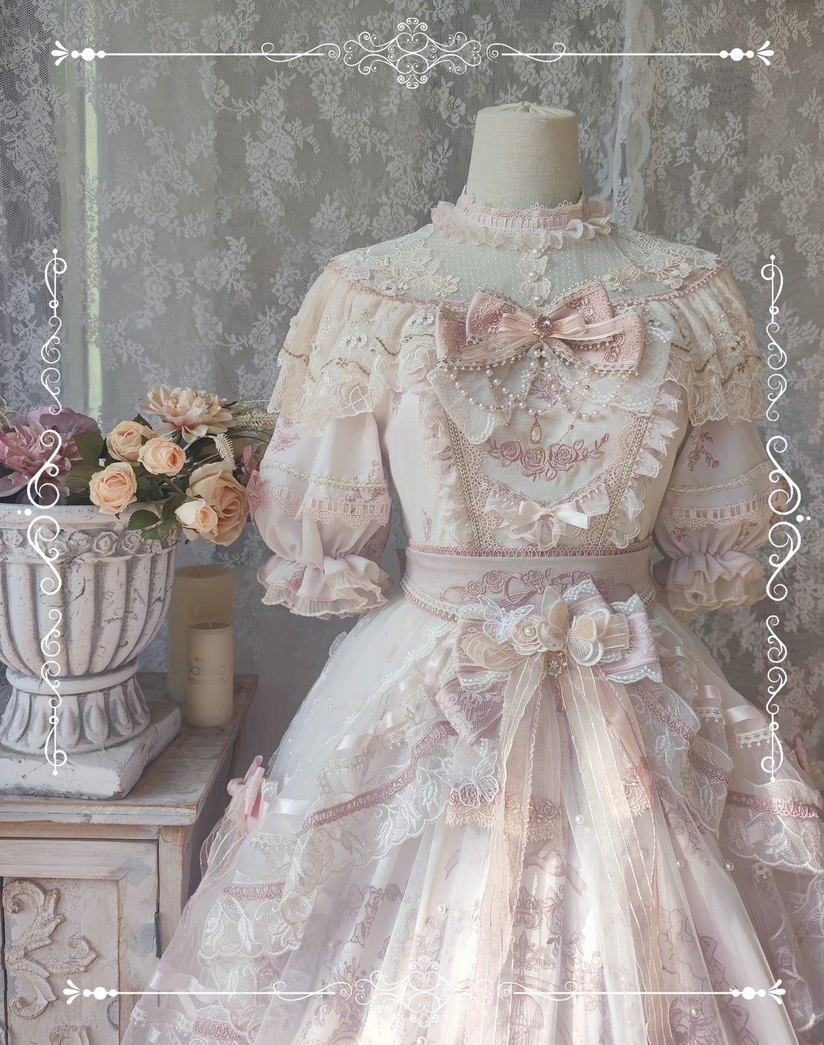Sunset Land Embroidered Lolita Wedding Full Set