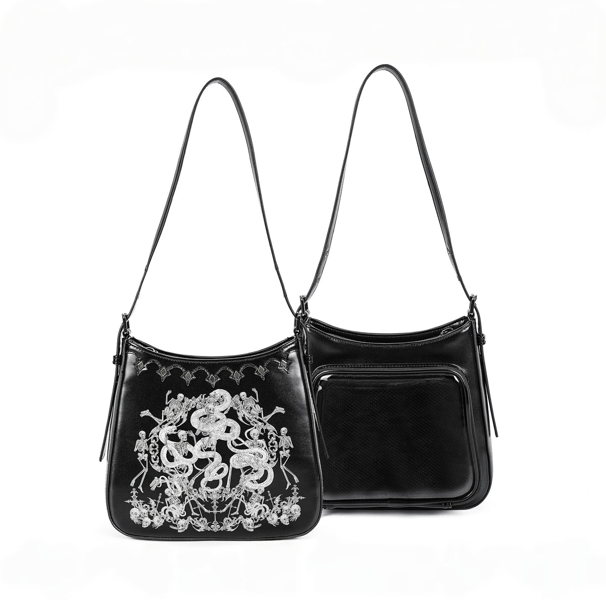Snake Bone Hell Gothic Mini Ita Underarm Shoulder Bag