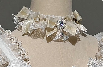 Peacock Feather SP Bridal Lolita White & Gold JSK Dress
