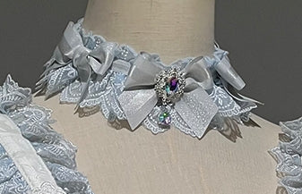 Peacock Feather SP Bridal Lolita Blue & White JSK Dress