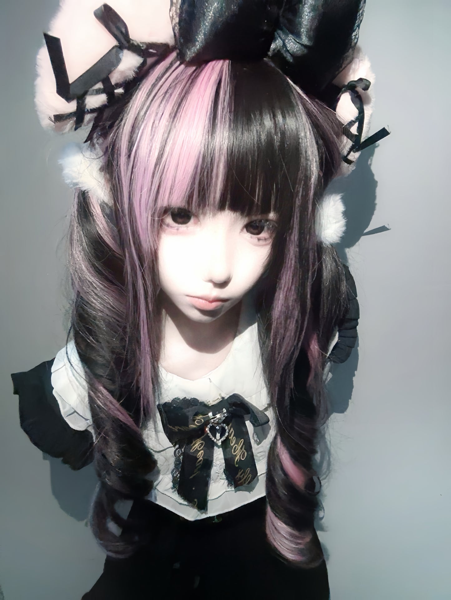 Lolita J-Fashion Highlight Wavy Twin Tail Wig LE7036