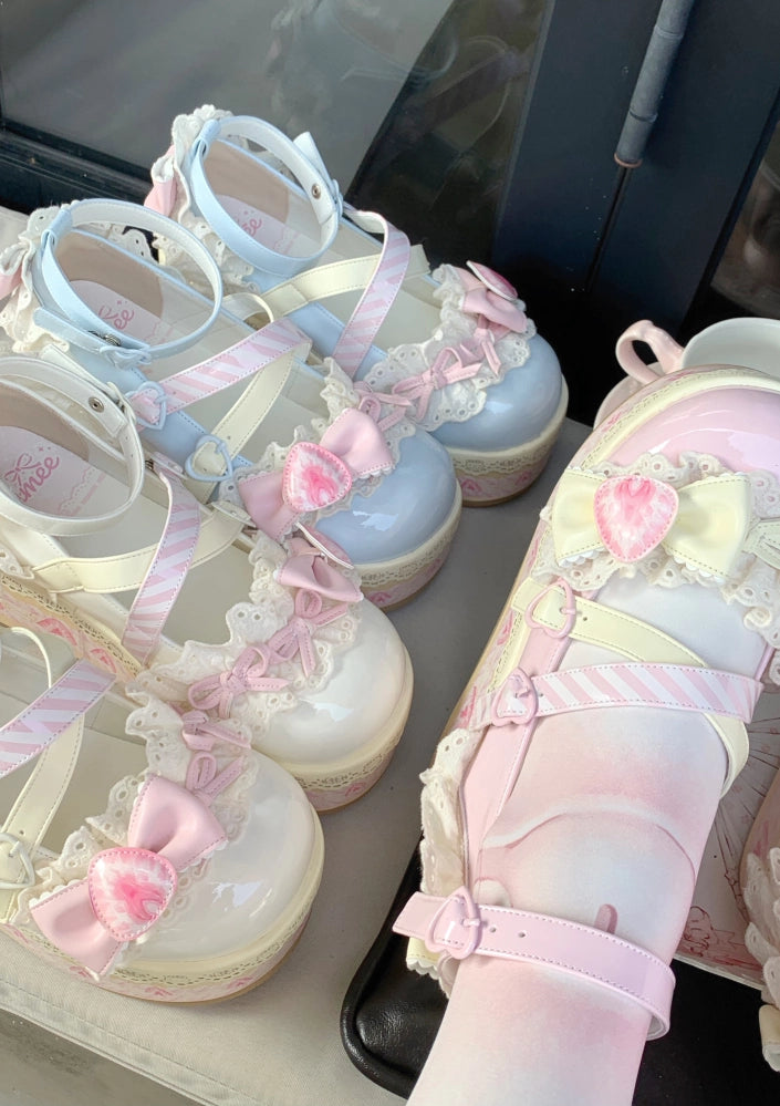 Strawberry Limited Lolita Cute Platform Shoes