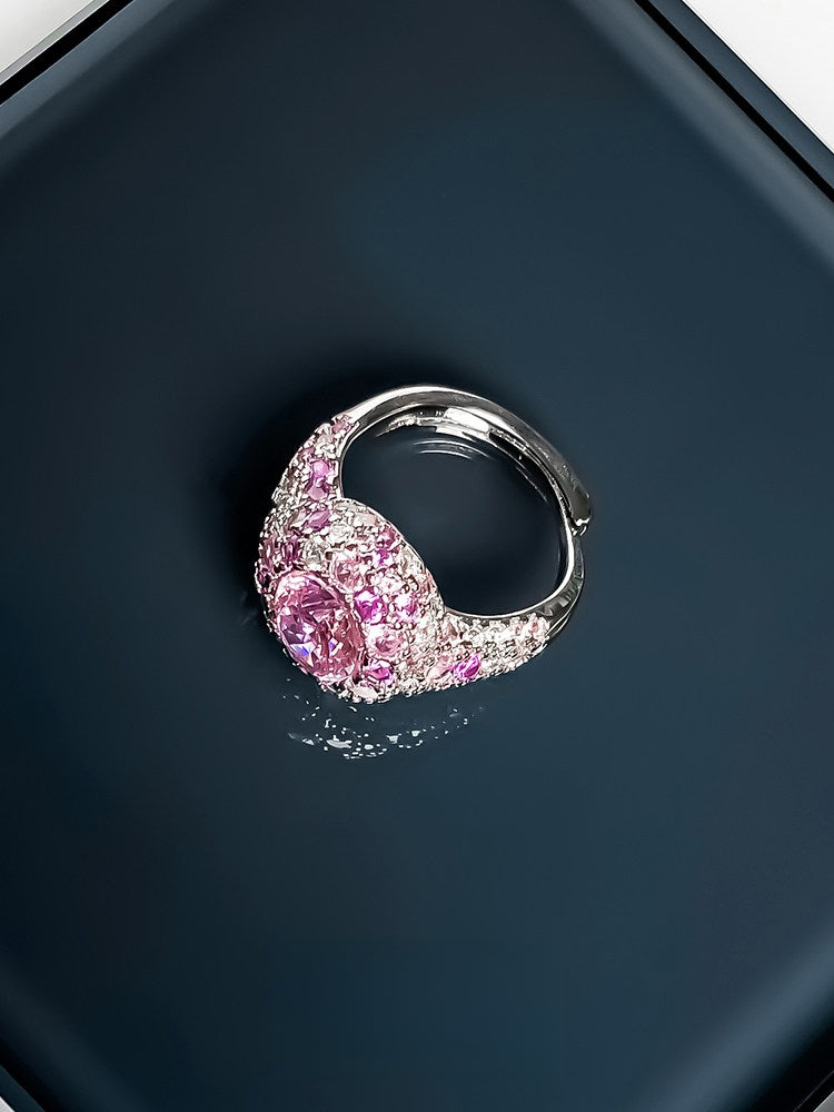 Pink Dream Lolita Pink Crystal Gem Ring