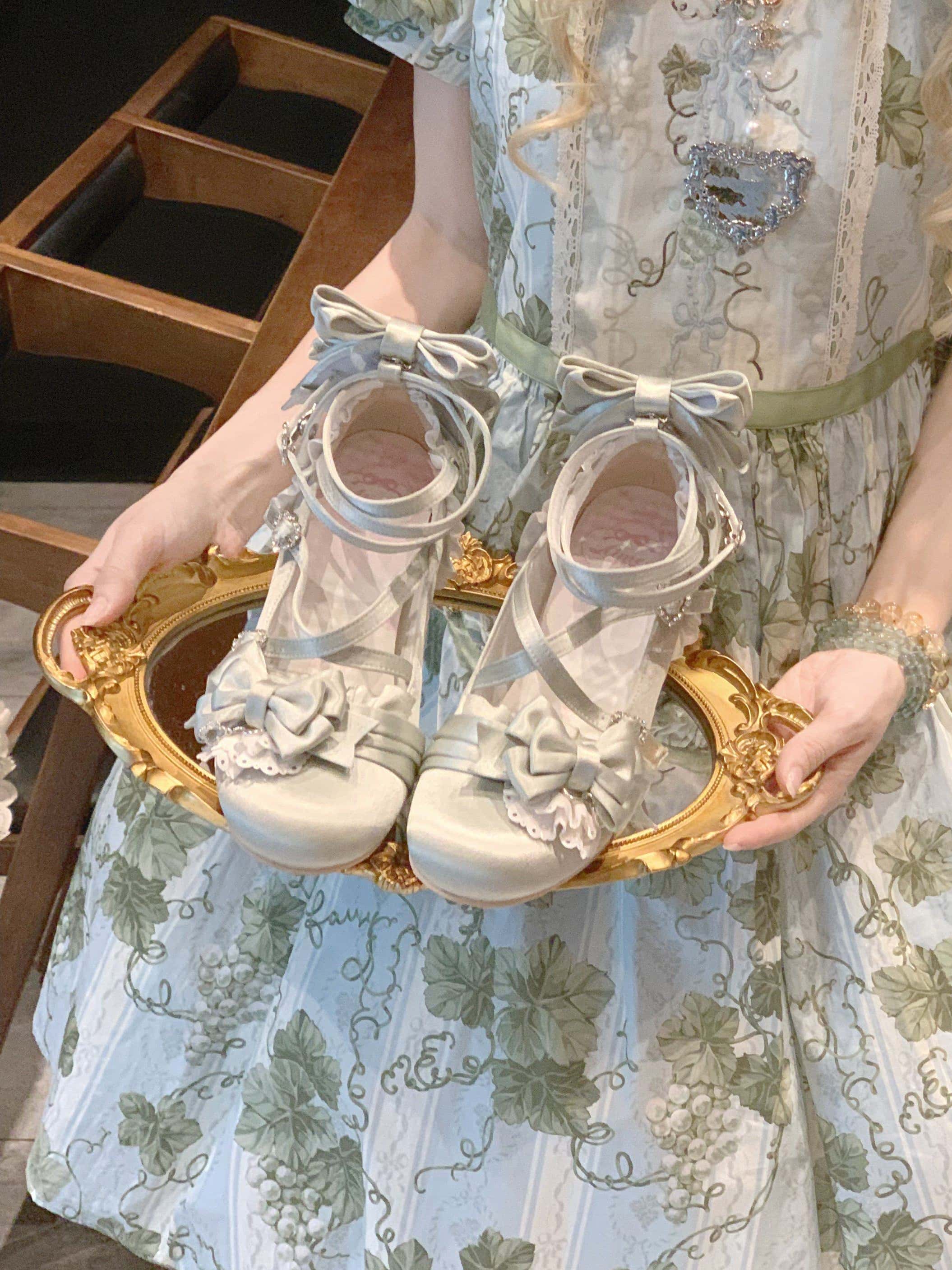 Knots Lolita Ballet Style Bridal Heels