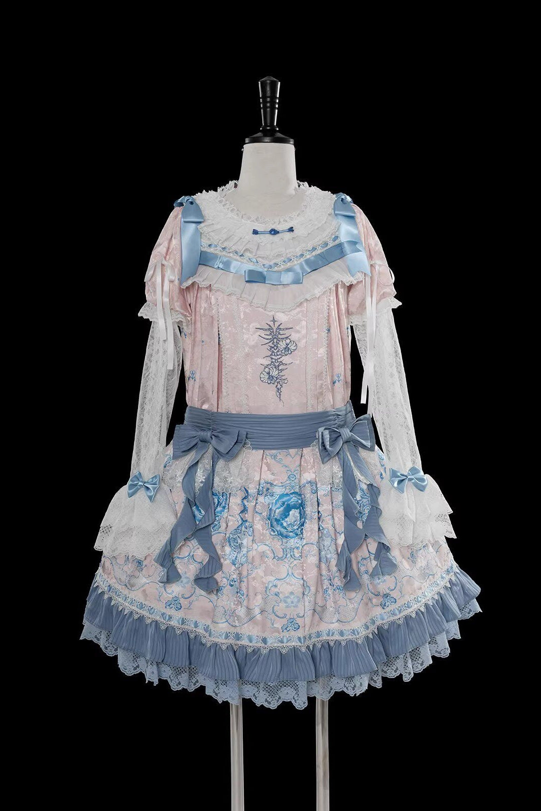 Linglong Porcelain Lolita Classic Printed Dress