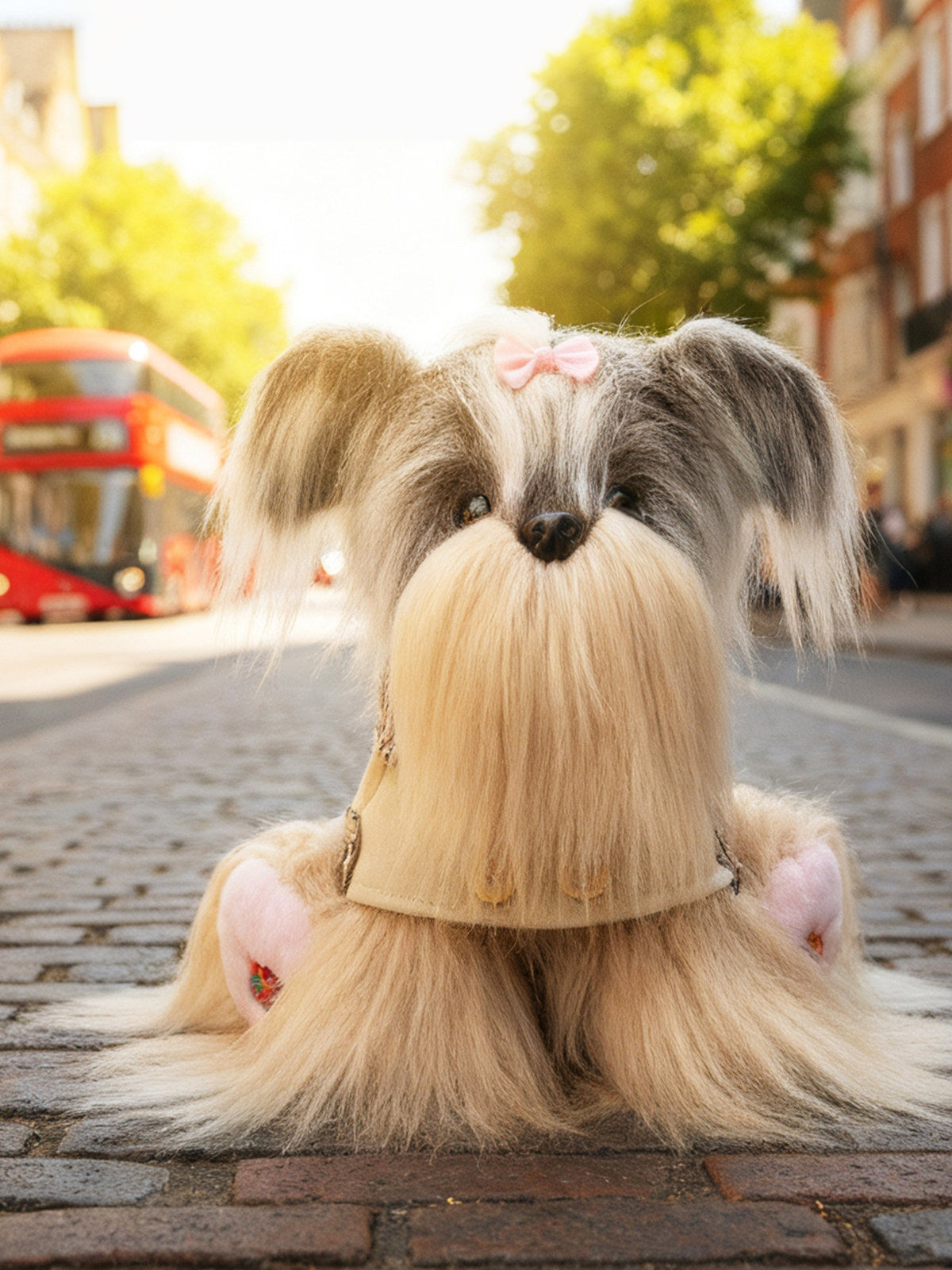 Realistic Plush Yorkshire Terrier Stuffed Doll