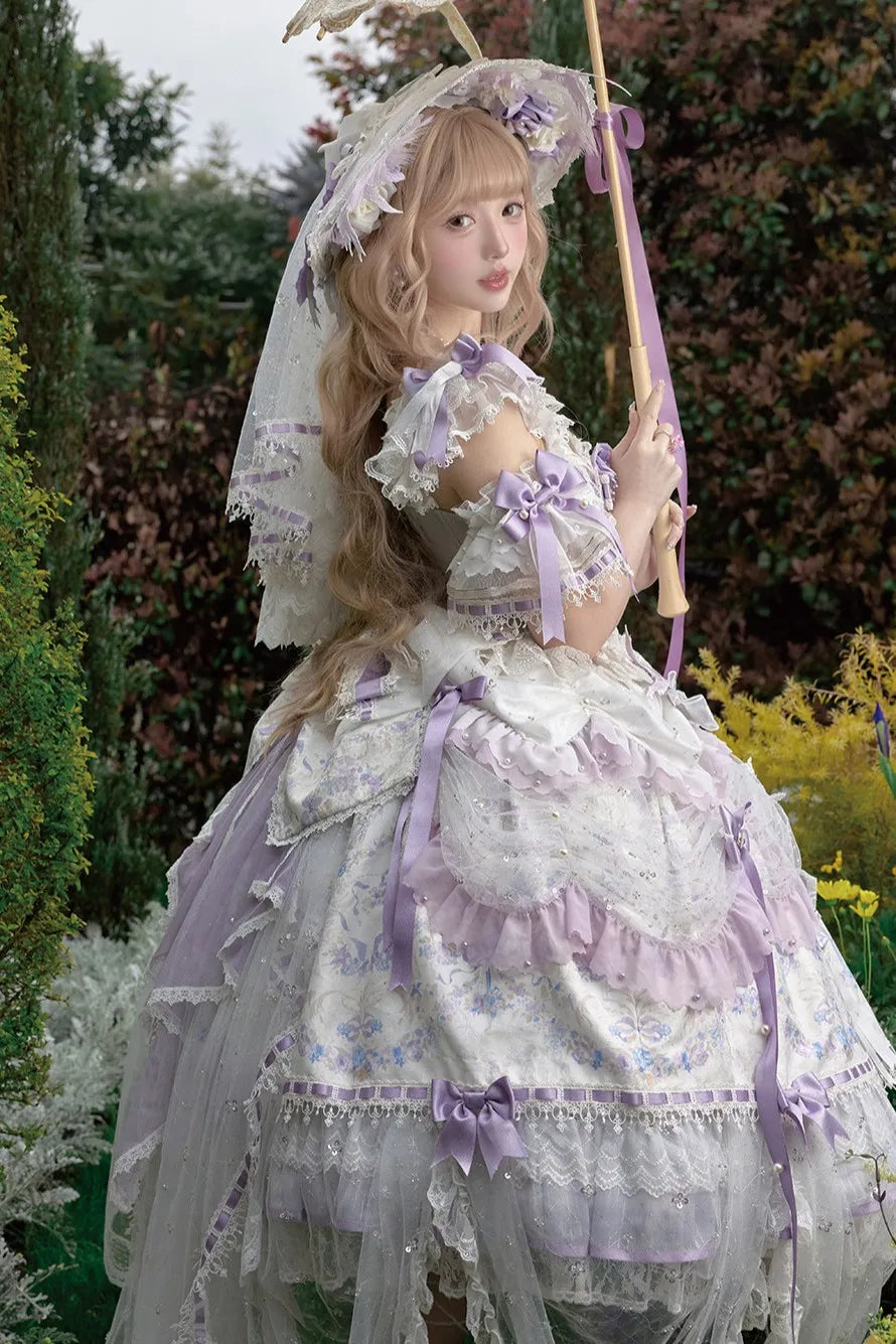 Elegant Floral Bridal Gorgeous Hanayome Style Lolita Dress