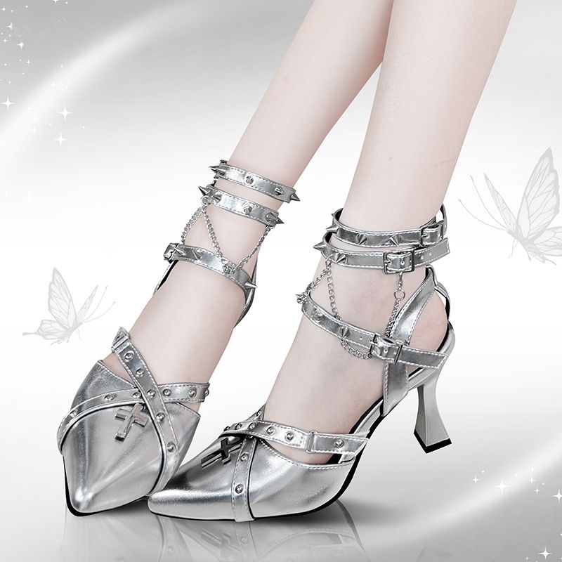 Cross Joan of Arc Gothic Stiletto Heels