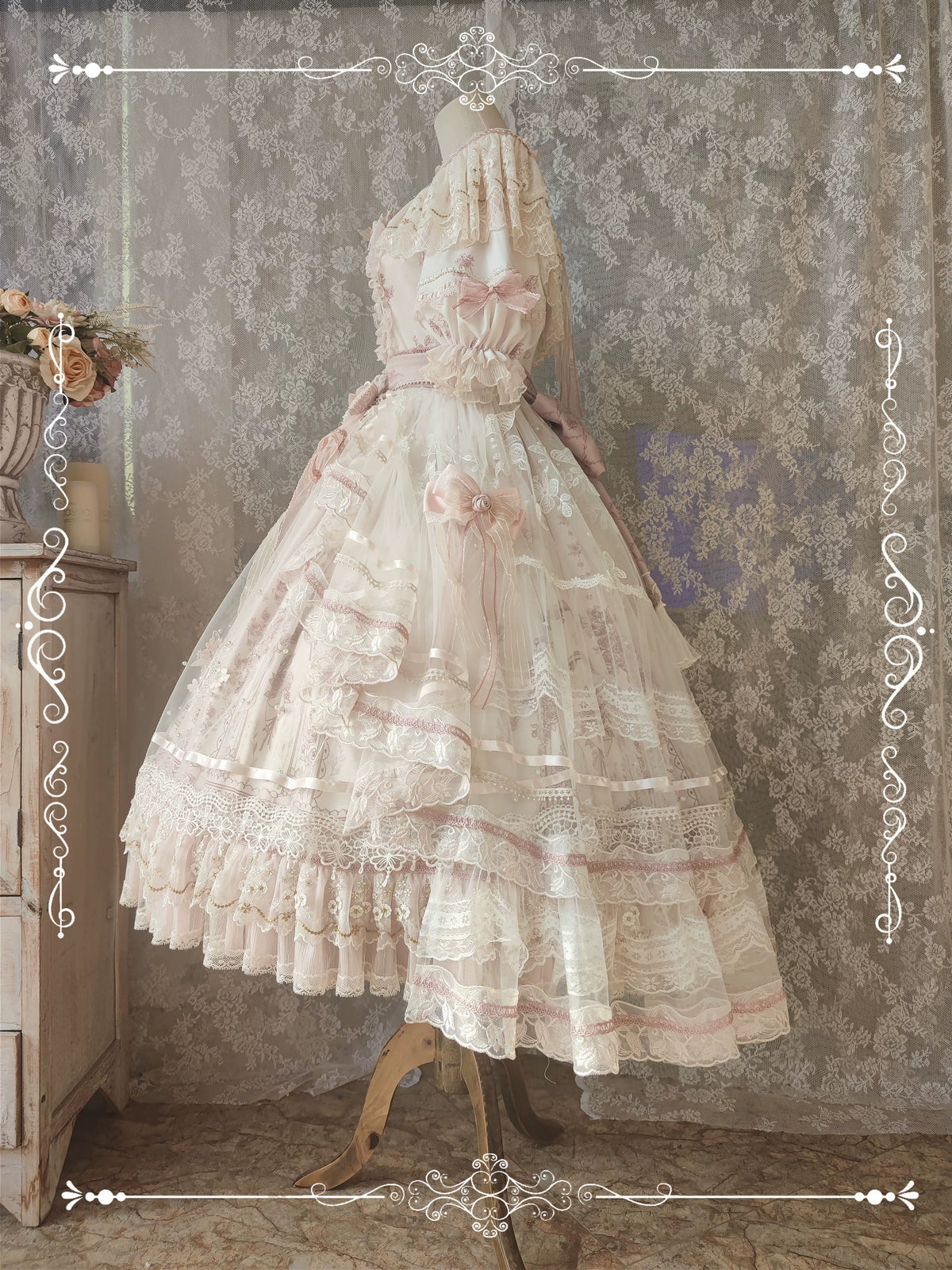 Sunset Land Embroidered Lolita Wedding Full Set