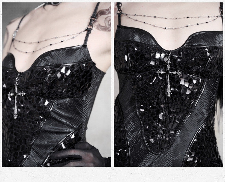 Shadow of Serpent Eyes Gothic Cami Mermaid Dress