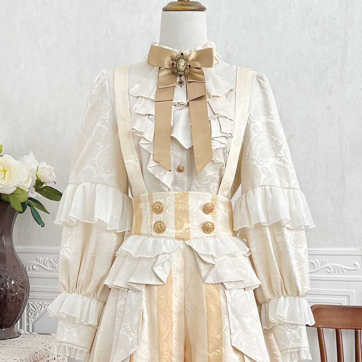 Lolita Court Prince Ouji Outfit with Suspender Pants LO1003